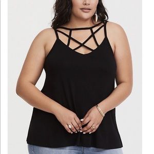 TORRID Super Soft Black Cage Cami